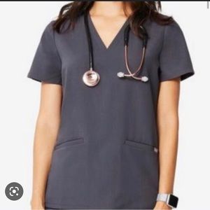 Figs Charcoal limited edition Casma three pocket scrub top.